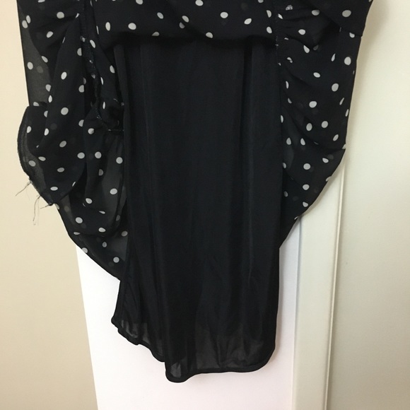 Black Peplum Tank with White Polka Dots - Picture 5 of 5